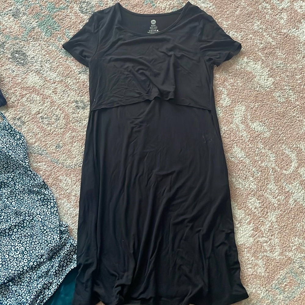 Kindred Bravely maternity nursing dress in black